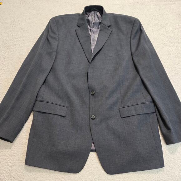 Lauren Ralph Lauren 100% Wool Blazer Sports Coat Men's 44L Stretch Dark Gray - Picture 1 of 15